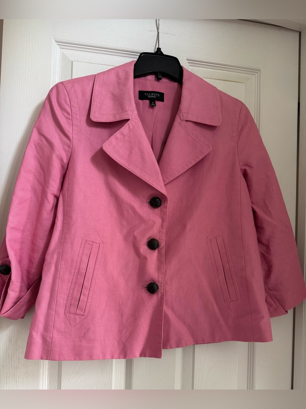 Talbots Bright Pink Women's Short Blazer Jacket